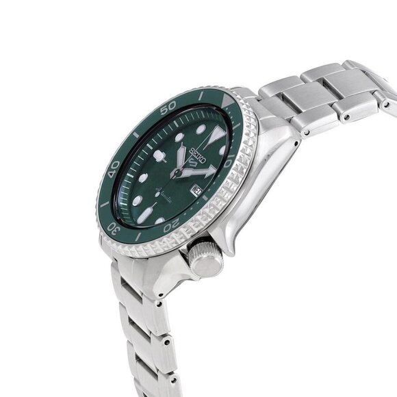 NWT Authentic Seiko 5 sports Automatic Green Dial Men's Watch - Picture 2 of 3